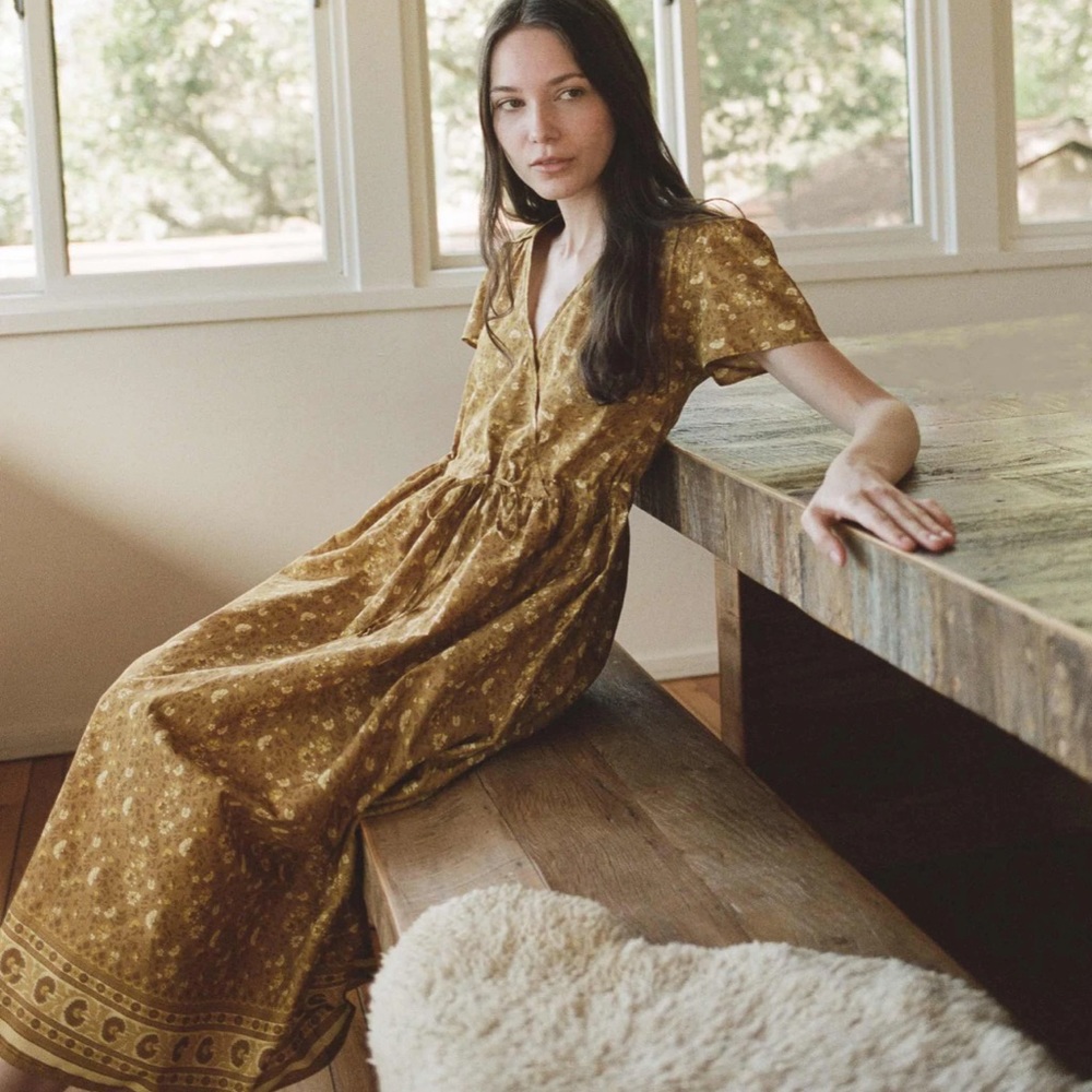 Christy Dawn “The Dawn Dress” in Goldenrod. Size M.